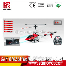 SJY-R102 aluminum specimen box packed 3.5 channel wireless metal rc helicopter with gyro